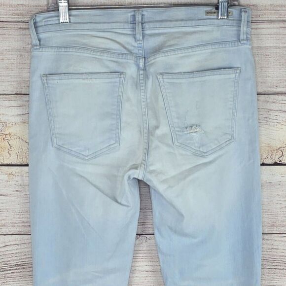 Citizens of Humanity Rocket High Rise Skinny Lightwash Distressed Denim Jeans - Picture 7 of 9